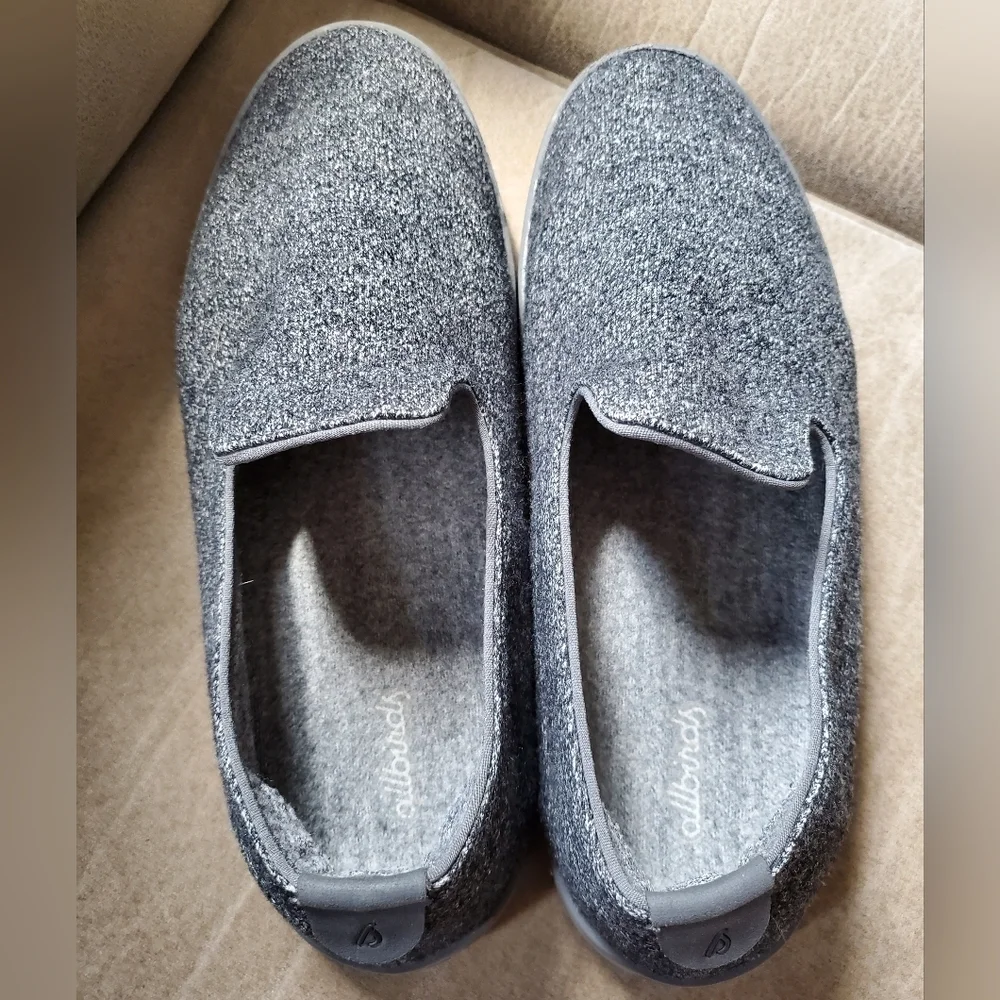 Allbirds Wool Loungers Size 11W Dark Gray Slip On Casual Shoes Comfort Loafers